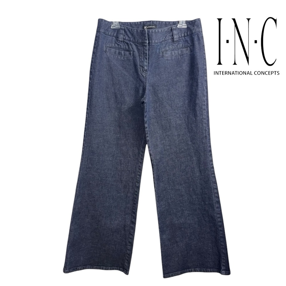 INC International Concepts (EUC) Wide Leg Trouser Jeans, Size 12 - Picture 2 of 8